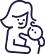 Abstract navy silhouette of a person against a pale background (context unclear)